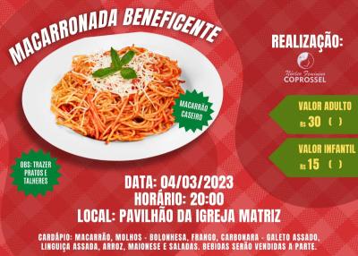 Jantar Beneficente, em Nova Laranjeiras, visa ajudar a ParÃ³quia SÃ£o JoÃ£o Batista
